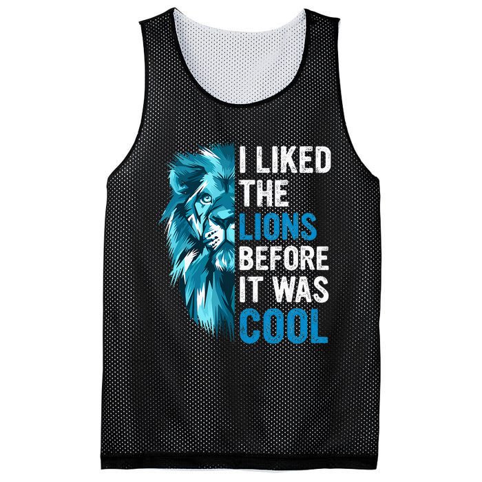 I Liked The Lions Before It Was Cool Mesh Reversible Basketball Jersey Tank