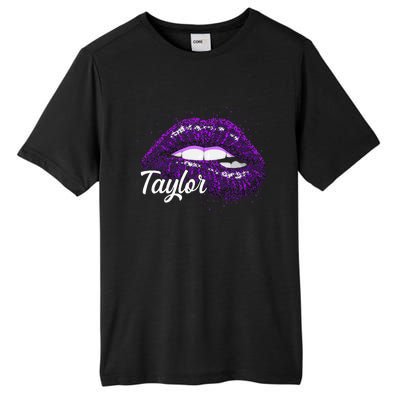 I Love Taylor Lips Funny Taylor Tall Fusion ChromaSoft Performance T-Shirt