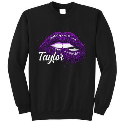 I Love Taylor Lips Funny Taylor Tall Sweatshirt