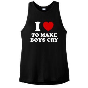 I Love To Make bo'ys Cry Ladies PosiCharge Tri-Blend Wicking Tank