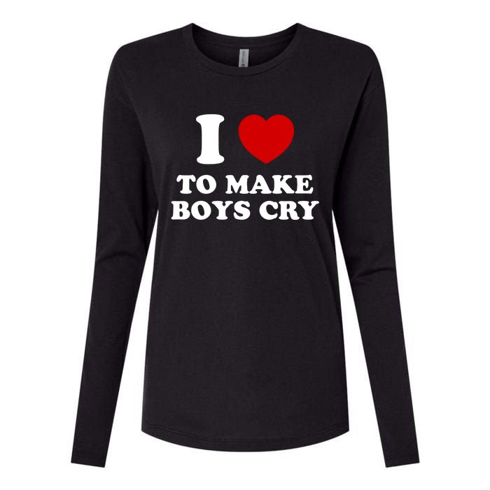 I Love To Make bo'ys Cry Womens Cotton Relaxed Long Sleeve T-Shirt