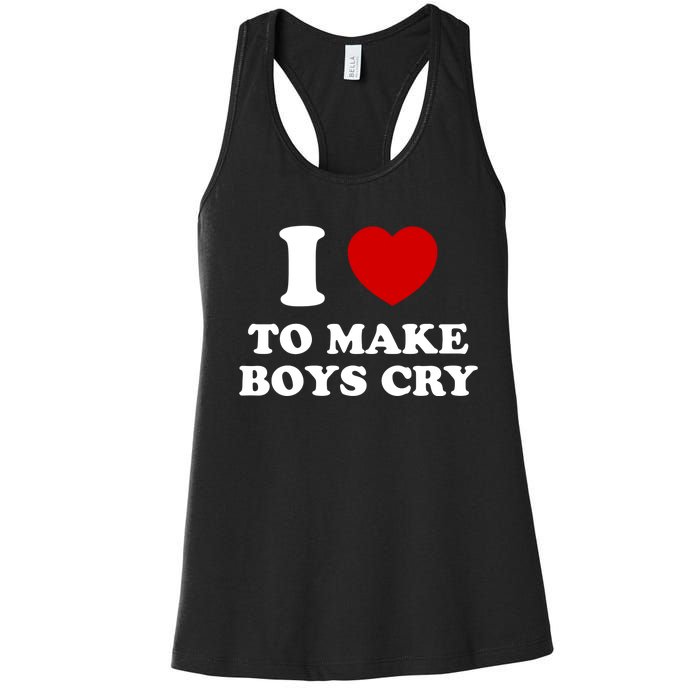 I Love To Make bo'ys Cry Women's Racerback Tank