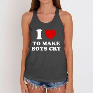 I Love To Make bo'ys Cry Women's Knotted Racerback Tank