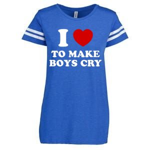 I Love To Make bo'ys Cry Enza Ladies Jersey Football T-Shirt