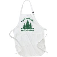 I Like Them Real Thick & Sprucy Funny Christmas Full-Length Apron With Pockets