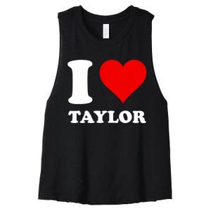 I Love Taylor Women's Racerback Cropped Tank