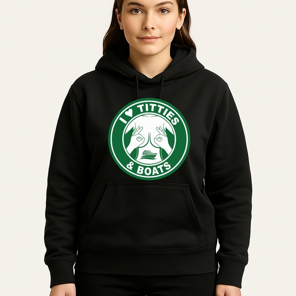 I Love Titties And Boats Logo Funny Adult Humor Hoodie