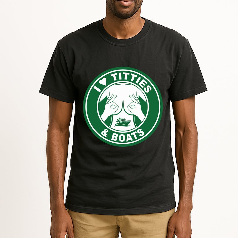 I Love Titties And Boats Logo Funny Adult Humor Tall T-Shirt