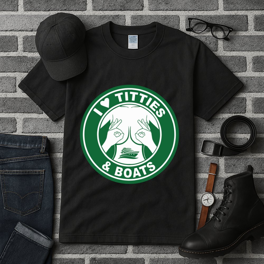 I Love Titties And Boats Logo Funny Adult Humor Tall T-Shirt