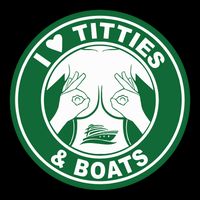 I Love Titties And Boats Logo Funny Adult Humor Womens Tank Top