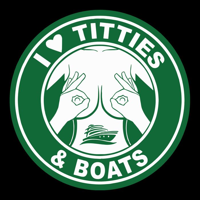 I Love Titties And Boats Logo Funny Adult Humor Womens Tank Top