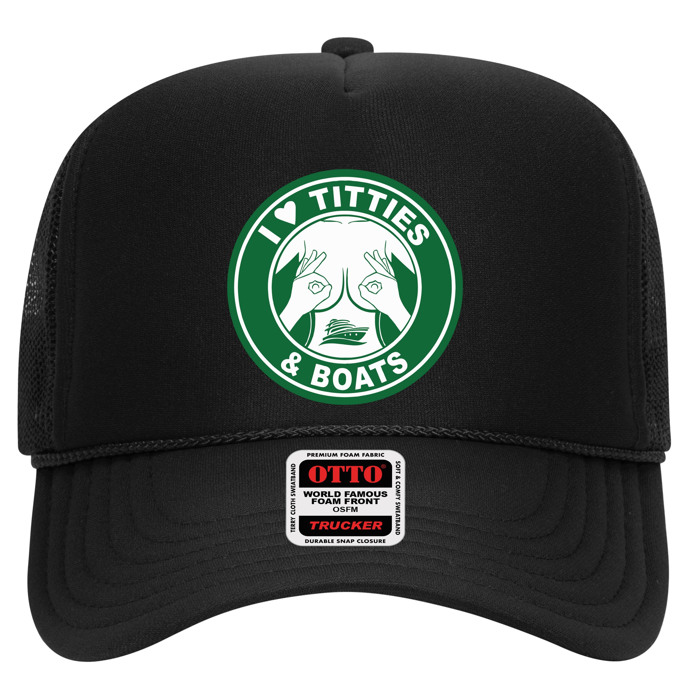 I Love Titties And Boats Logo Funny Adult Humor Hat