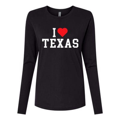 I Love Texas TX Throwback Design Womens Cotton Relaxed Long Sleeve T-Shirt