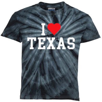 I Love Texas TX Throwback Design Kids Tie-Dye T-Shirt