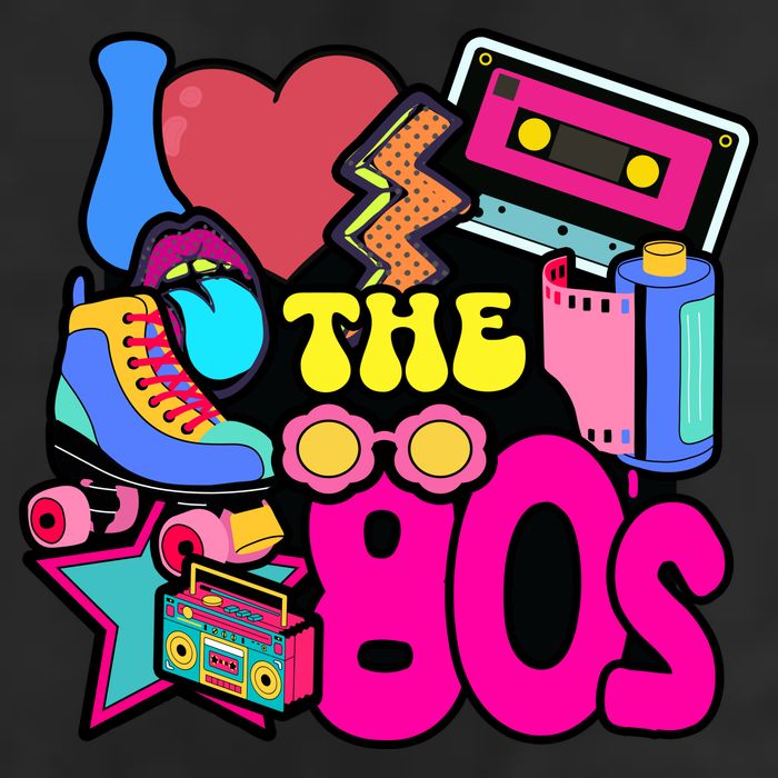I Love The 80s Retro Cool 7 Panel Mesh Trucker Snapback Hat
