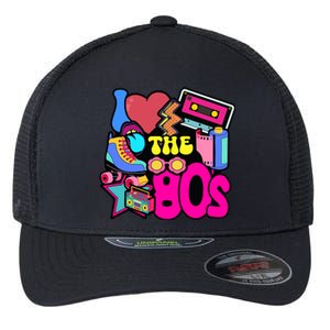 I Love The 80s Retro Cool Flexfit Unipanel Trucker Cap