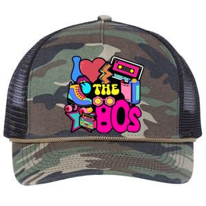 I Love The 80s Retro Cool Retro Rope Trucker Hat Cap