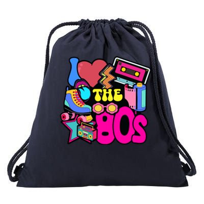 I Love The 80s Retro Cool Drawstring Bag