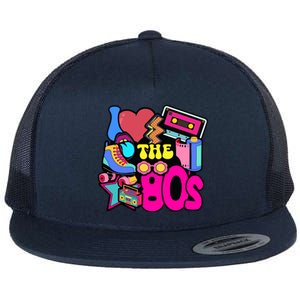 I Love The 80s Retro Cool Flat Bill Trucker Hat