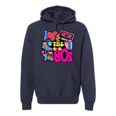 I Love The 80s Retro Cool Premium Hoodie