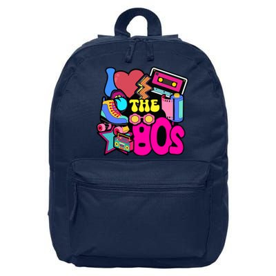 I Love The 80s Retro Cool 16 in Basic Backpack