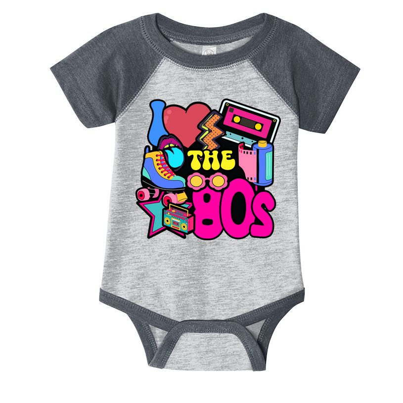 I Love The 80s Retro Cool Infant Baby Jersey Bodysuit