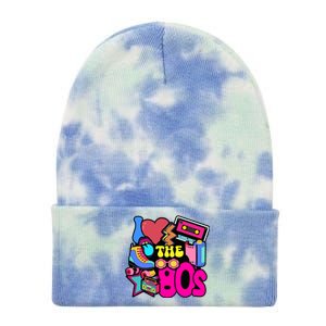 I Love The 80s Retro Cool Tie Dye 12in Knit Beanie