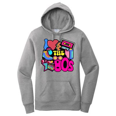 I Love The 80s Retro Cool Women's Pullover Hoodie