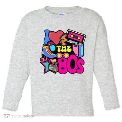 I Love The 80s Retro Cool Toddler Long Sleeve Shirt