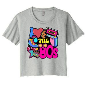 I Love The 80s Retro Cool Women's Crop Top Tee