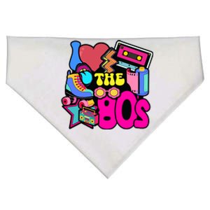 I Love The 80s Retro Cool USA-Made Doggie Bandana