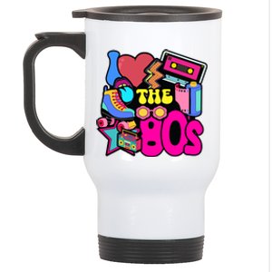 I Love The 80s Retro Cool Stainless Steel Travel Mug