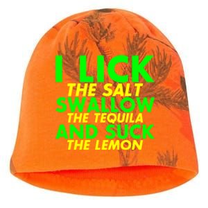 I Lick The Salt Swallow The Tequila And Suck The Lemon Giftgiftgift Kati - Camo Knit Beanie