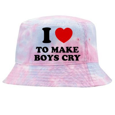 I Love To Make bo'ys Cry Tie-Dyed Bucket Hat