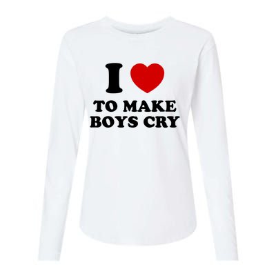 I Love To Make bo'ys Cry Womens Cotton Relaxed Long Sleeve T-Shirt