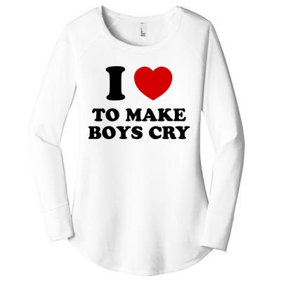 I Love To Make bo'ys Cry Women's Perfect Tri Tunic Long Sleeve Shirt