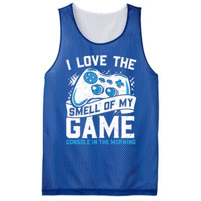 I Love The Smell Of My Game Console In The Morning Cute Gift Mesh Reversible Basketball Jersey Tank