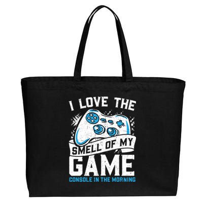 I Love The Smell Of My Game Console In The Morning Cute Gift Cotton Canvas Jumbo Tote