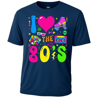 I Love The 80S Party 1980s Themed Costume 80s Theme Outfit Cooling Performance Crew T-Shirt