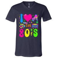 I Love The 80S Party 1980s Themed Costume 80s Theme Outfit V-Neck T-Shirt