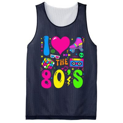 I Love The 80S Party 1980s Themed Costume 80s Theme Outfit Mesh Reversible Basketball Jersey Tank