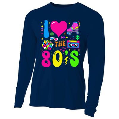 I Love The 80S Party 1980s Themed Costume 80s Theme Outfit Cooling Performance Long Sleeve Crew