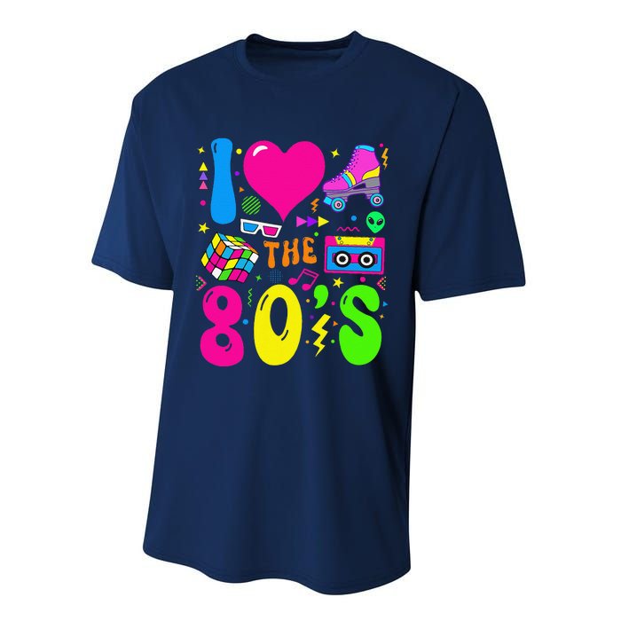 I Love The 80S Party 1980s Themed Costume 80s Theme Outfit Performance Sprint T-Shirt