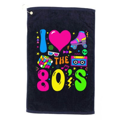 I Love The 80S Party 1980s Themed Costume 80s Theme Outfit Platinum Collection Golf Towel