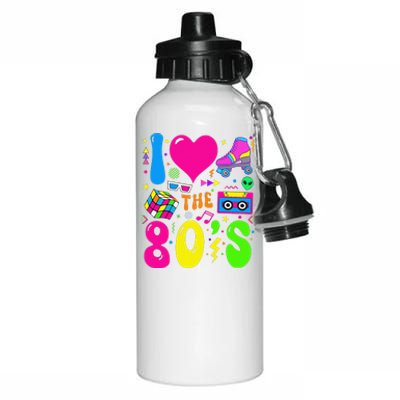 I Love The 80S Party 1980s Themed Costume 80s Theme Outfit Aluminum Water Bottle 