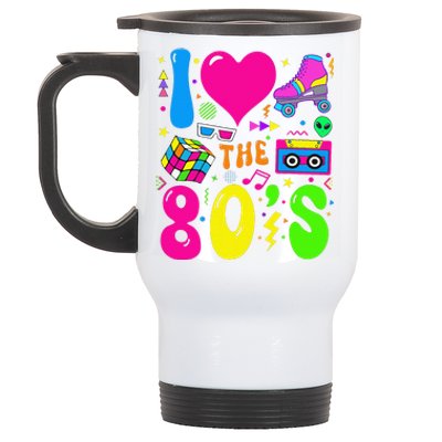 I Love The 80S Party 1980s Themed Costume 80s Theme Outfit Stainless Steel Travel Mug