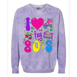 I Love The 80S Party 1980s Themed Costume 80s Theme Outfit Colorblast Crewneck Sweatshirt