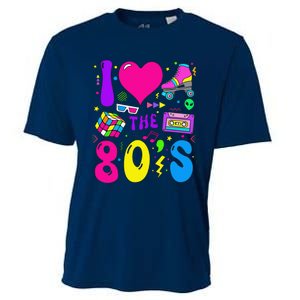 I Love The 80S Party 1980s Themed Costume 80s Theme Outfit Cooling Performance Crew T-Shirt