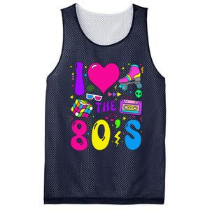 I Love The 80S Party 1980s Themed Costume 80s Theme Outfit Mesh Reversible Basketball Jersey Tank