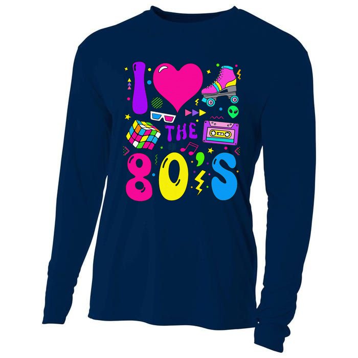 I Love The 80S Party 1980s Themed Costume 80s Theme Outfit Cooling Performance Long Sleeve Crew